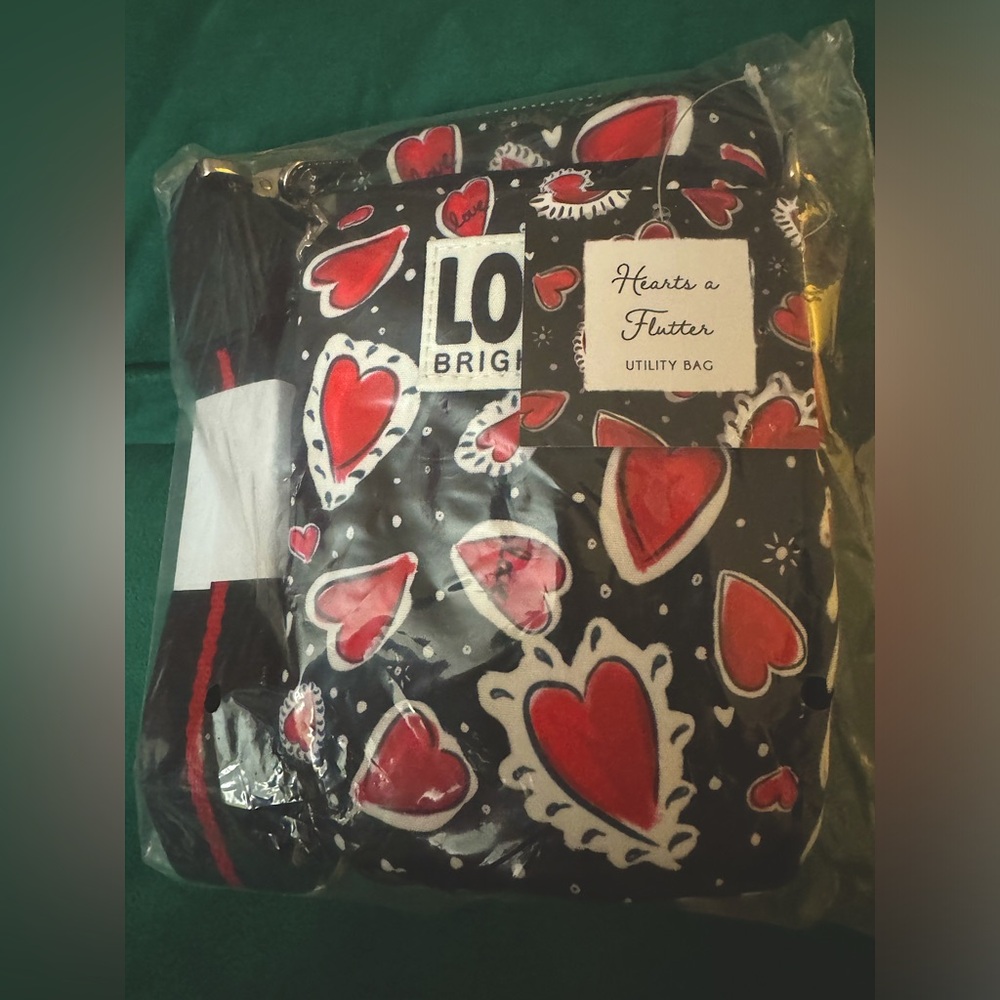 NWT Brighton Hearts a Flutter Utility Bag still in the plastic.